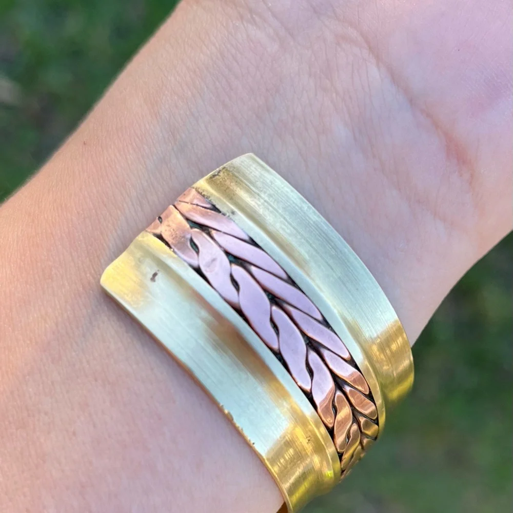 COPPER Wide Bangle/Cuff - Picture 4 of 14